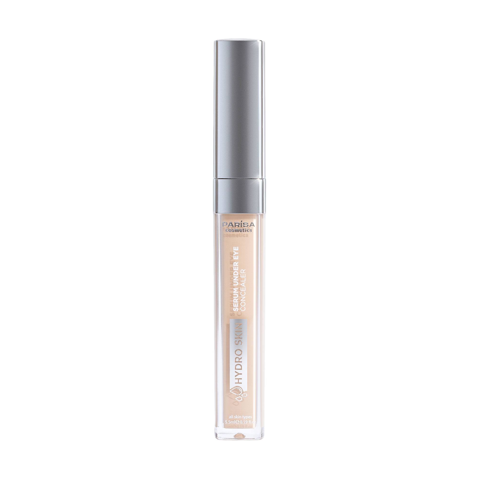 Консилер-сироватка для шкіри навколо очей Parisa Cosmetics Hydro Skin Serum Under Eye Concealer, 01 Neutral Porcelain, 7 мл
Консилер-сироватка для шкіри навколо очей Parisa Cosmetics Hydro Skin Serum Under Eye Concealer, 01 Neutral Porcelain, 7 мл