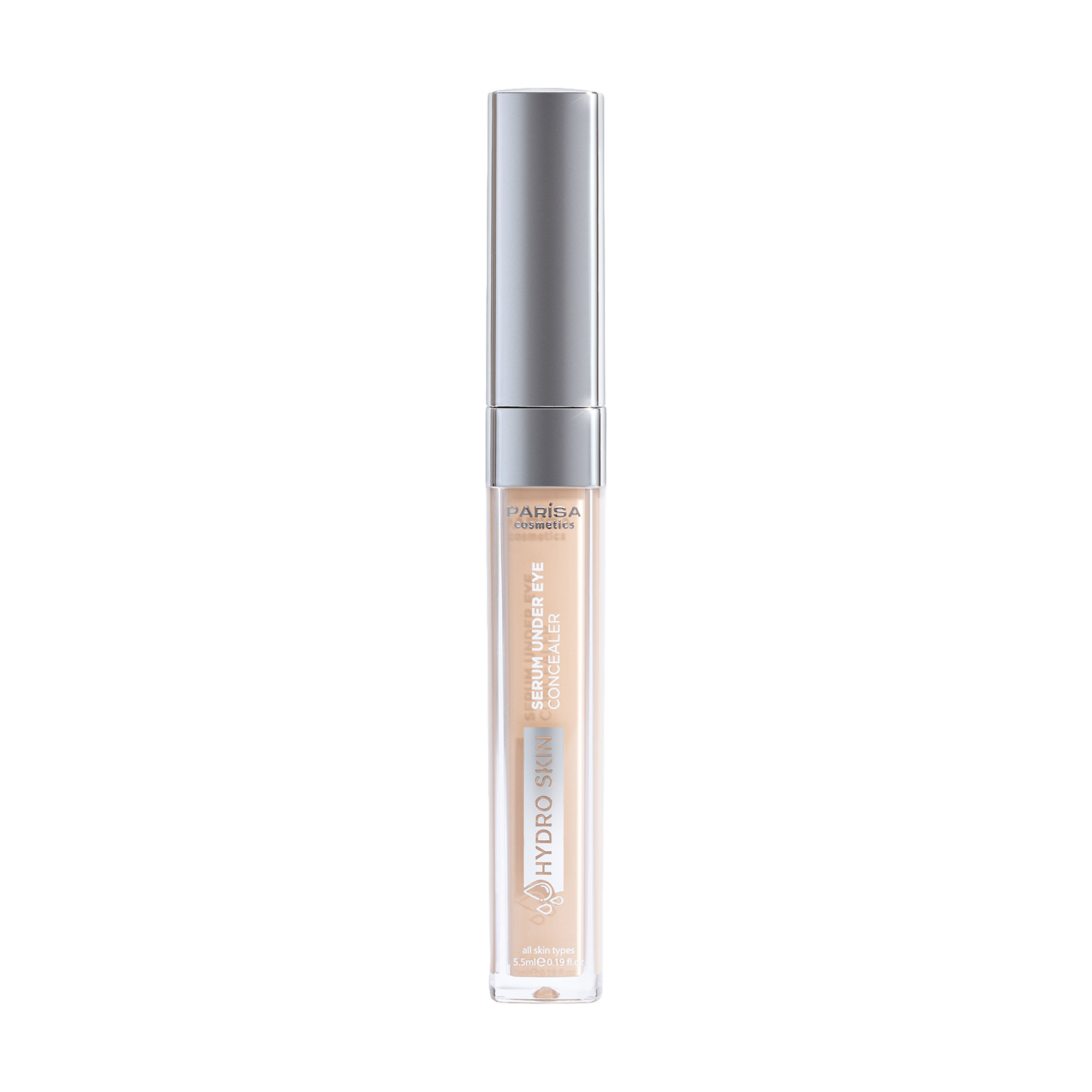 Консилер-сироватка для шкіри навколо очей Parisa Cosmetics Hydro Skin Serum Under Eye Concealer, 02 Light Ivory, 7 мл
Консилер-сироватка для шкіри навколо очей Parisa Cosmetics Hydro Skin Serum Under Eye Concealer, 02 Light Ivory, 7 мл