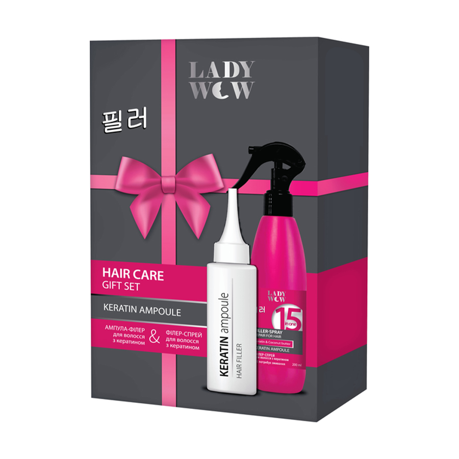 Подарунковий набір для волосся Lady Wow Filler Hair Care (ампула-філер, 100 мл + філер-спрей, 200 мл) 
Подарунковий набір для волосся Lady Wow Filler Hair Care (ампула-філер, 100 мл + філер-спрей, 200 мл)