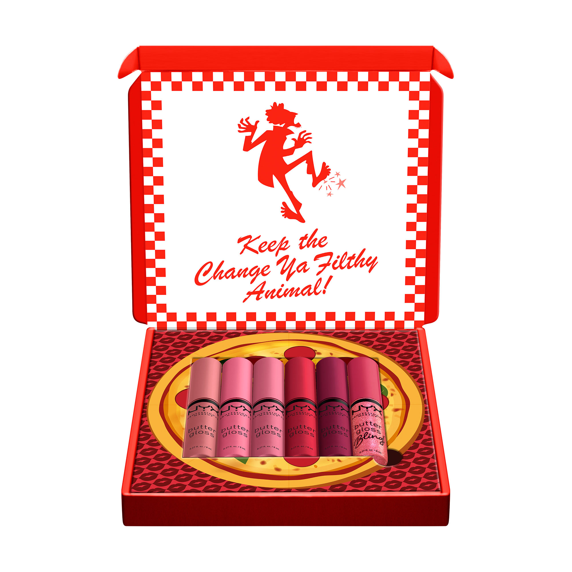 Набір блисків для губ NYX Professional Makeup Home Alone Little Nero's Pizza Butter Gloss Set 02 Pink, 6*8 мл
Набір блисків для губ NYX Professional Makeup Home Alone Little Nero's Pizza Butter Gloss Set 02 Pink, 6*8 мл