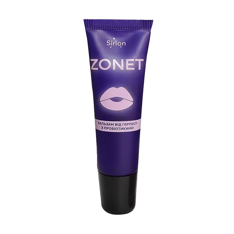 Бальзам для губ Zonet від герпесу, з пробіотиками, 10 мл
Бальзам для губ Zonet від герпесу, з пробіотиками, 10 мл