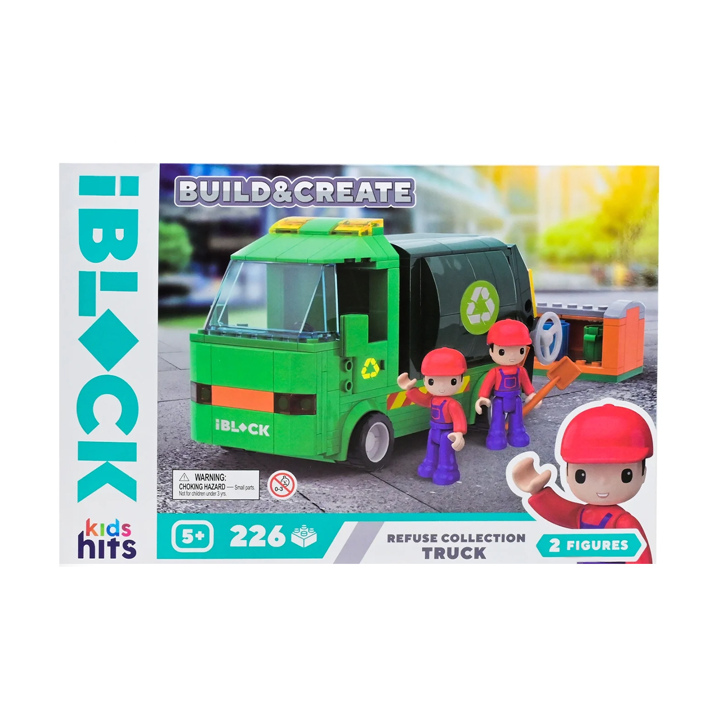 Іграшка-конструктор iBlock Build & Create Вантажівка для збору сміття, у коробці, від 5 років, 32*21.5*5 см, 226 деталей, 2 фігурки (KH17/005/2)
Іграшка-конструктор iBlock Build & Create Вантажівка для збору сміття, у коробці, від 5 років, 32*21.5*5 см, 226 деталей, 2 фігурки (KH17/005/2)