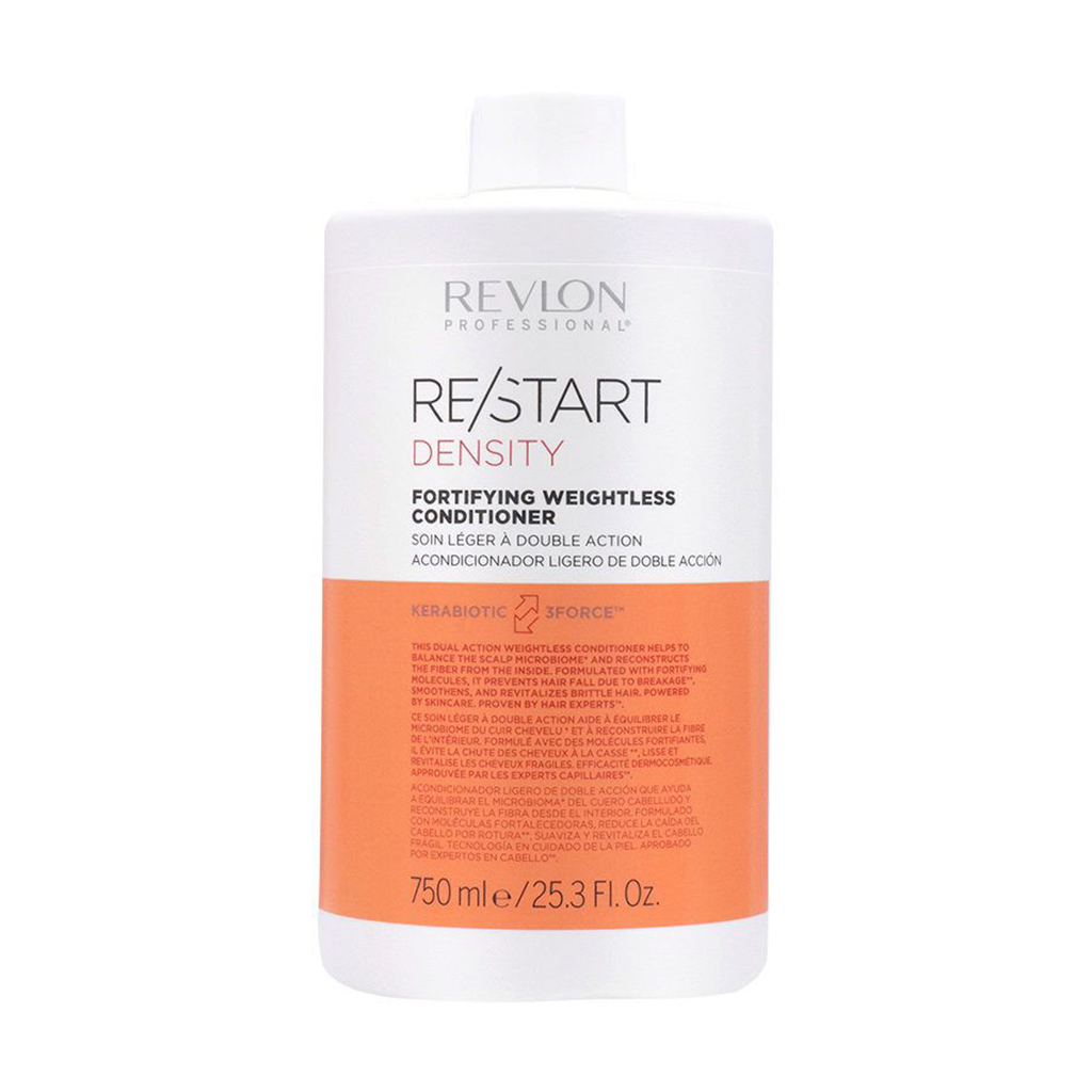 Уцінка! Зміцнювальний невагомий кондиціонер для волосся Revlon Professional Restart Density Fortifying Weightless Conditioner, 750 мл
Уцінка! Зміцнювальний невагомий кондиціонер для волосся Revlon Professional Restart Density Fortifying Weightless Conditioner, 750 мл