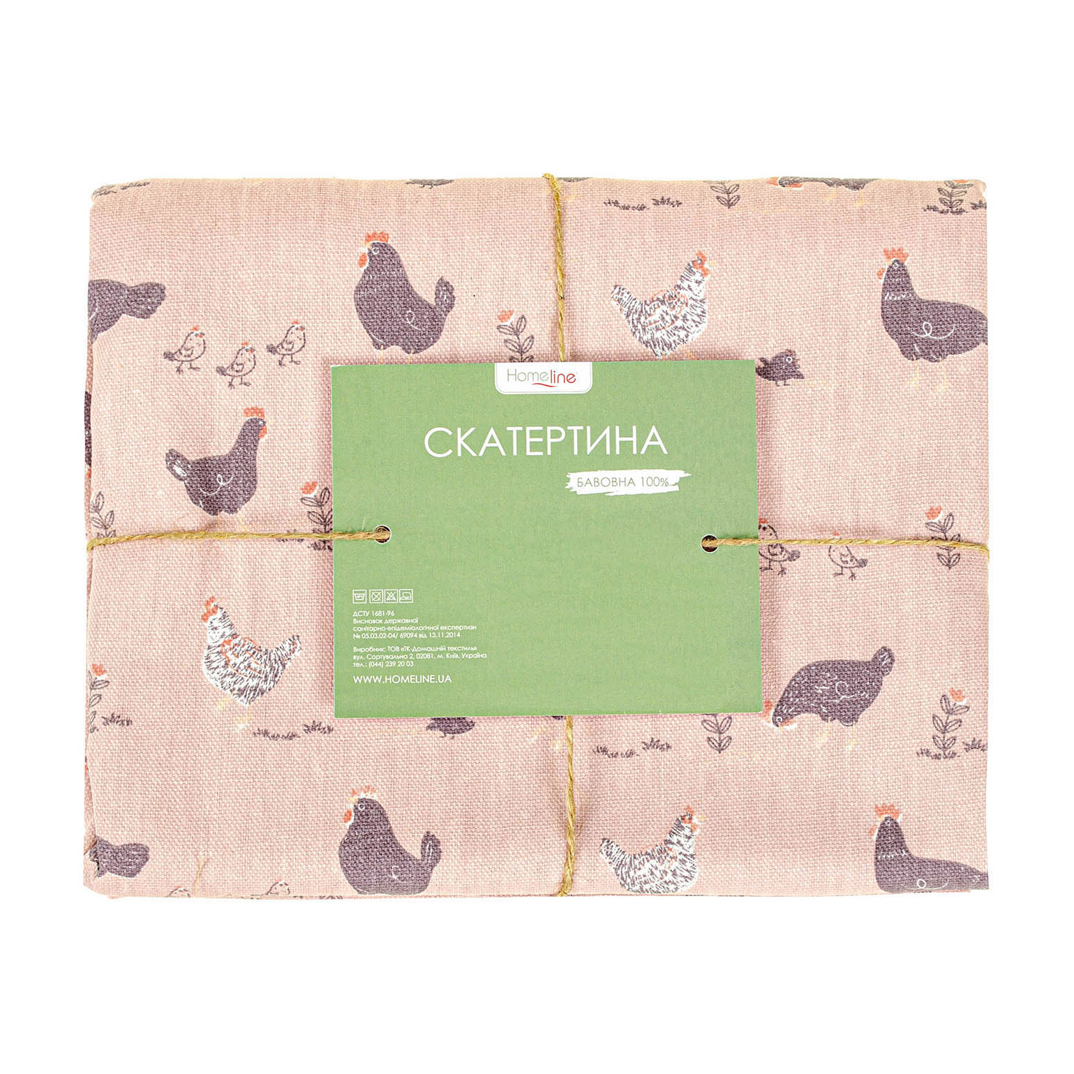 Кухонна скатертина Home Line Прогулянка з курчатами, рожева, 120*150 см (напівпанама) (183701)
Кухонна скатертина Home Line Прогулянка з курчатами, рожева, 120*150 см (напівпанама) (183701)
