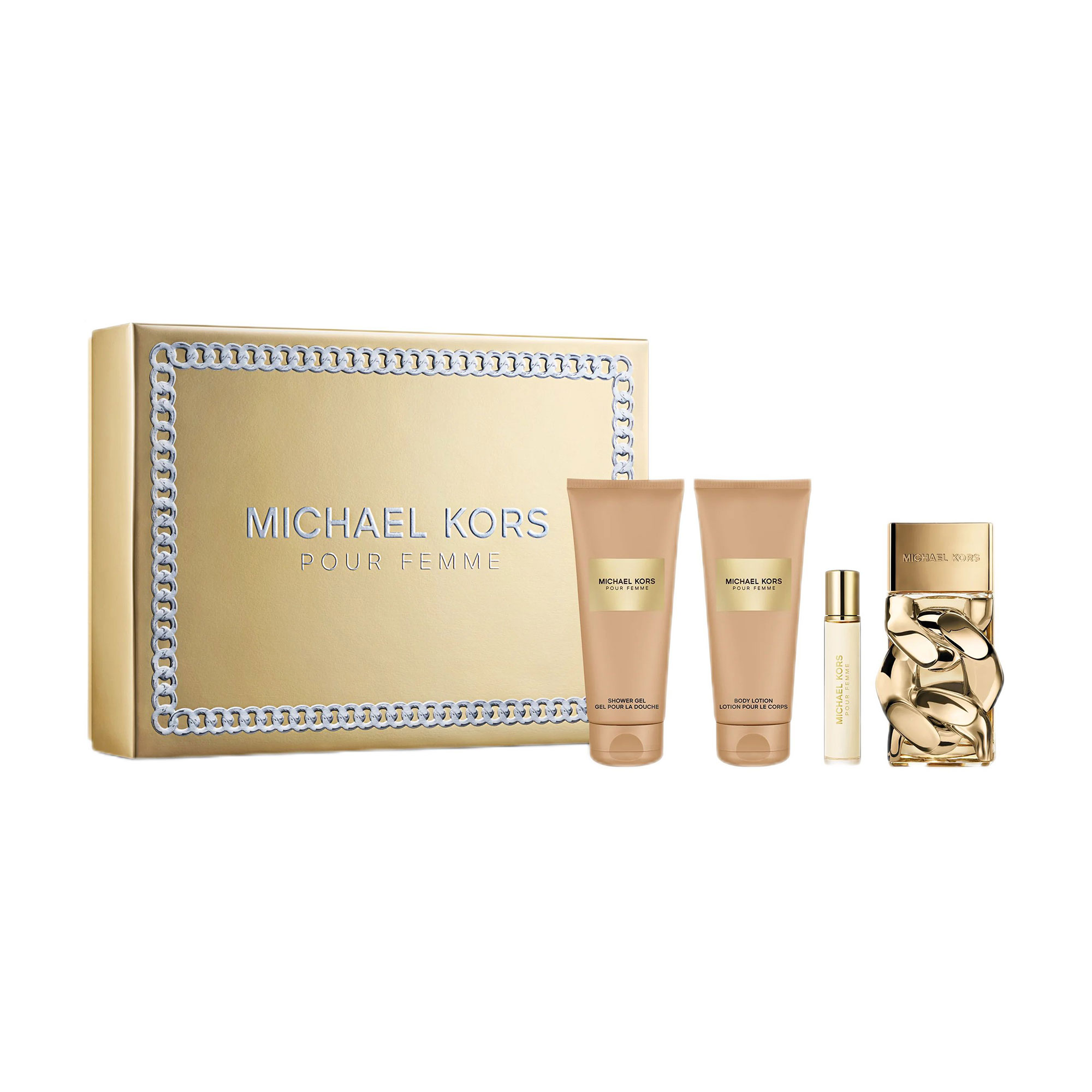 Парфумований набір жіночий Michael Kors Pour Femme (парфумована вода, 100 мл + 10 мл + гель для душу, 100 мл + лосьйон, 100 мл)
Парфумований набір жіночий Michael Kors Pour Femme (парфумована вода, 100 мл + 10 мл + гель для душу, 100 мл + лосьйон, 100 мл)
