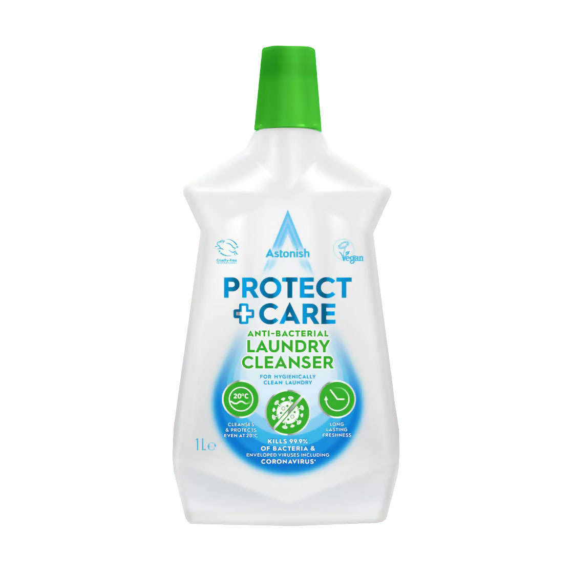 Уцінка! Засіб для дезінфекції та знищення неприємного запаху під час прання Astonish Protect + Care, 1 л
Уцінка! Засіб для дезінфекції та знищення неприємного запаху під час прання Astonish Protect + Care, 1 л