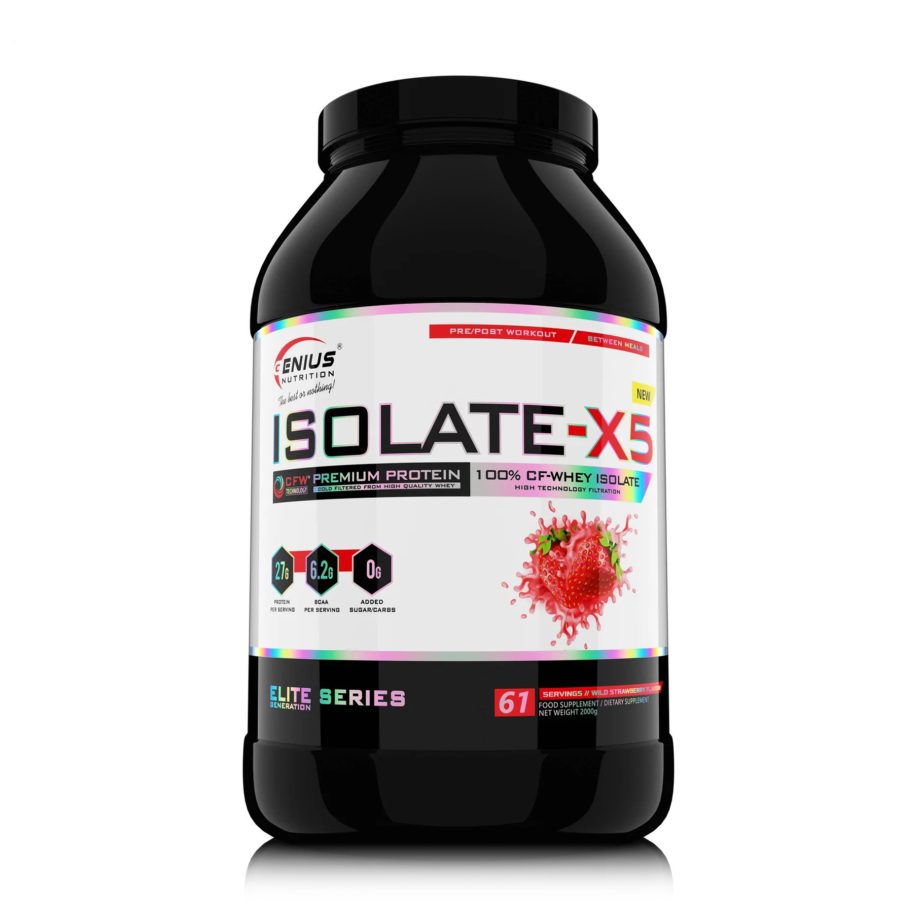 Протеїн Genius Nutrition Isolate-X5 Суниця, в порошку, 2 кг
Протеїн Genius Nutrition Isolate-X5 Суниця, в порошку, 2 кг