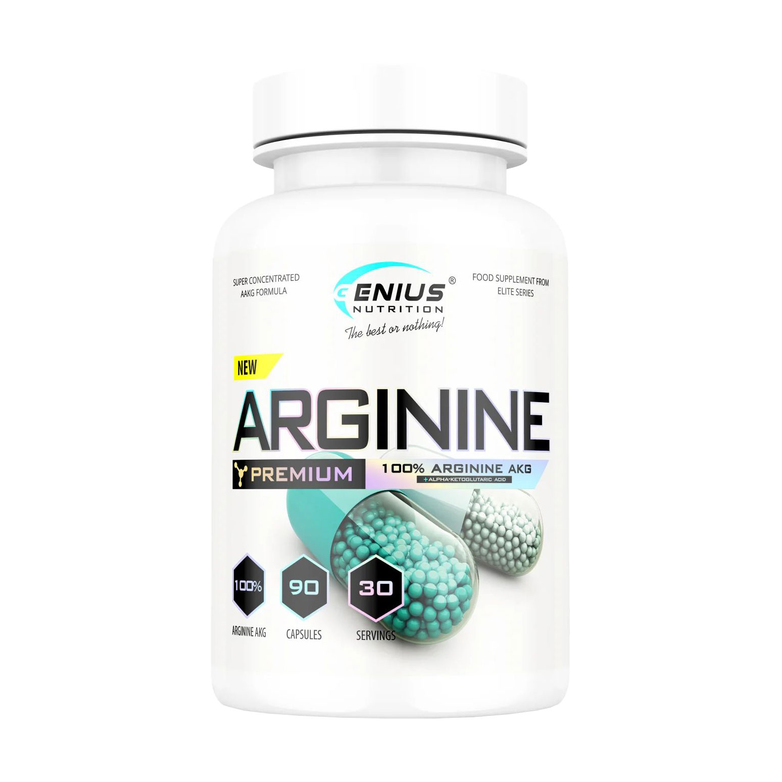 Передтренувальний комплекс Genius Nutrition Arginine AKG, 90 капсул
Передтренувальний комплекс Genius Nutrition Arginine AKG, 90 капсул