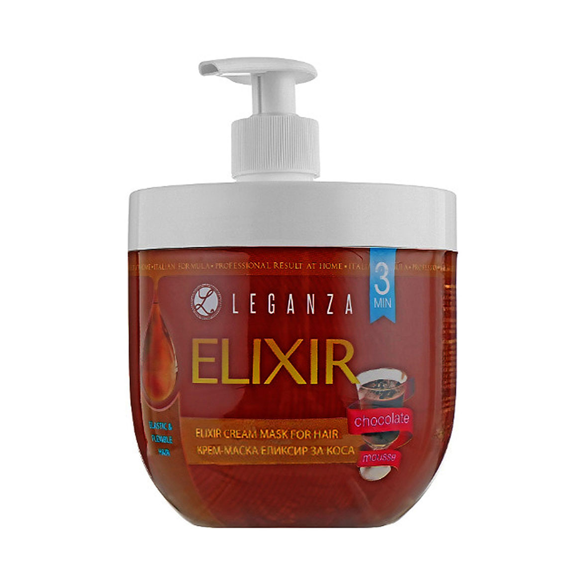 Уцінка! Крем-маска еліксир для волосся Leganza Elixir Шоколадний мус, 1 л (з дозатором)
Уцінка! Крем-маска еліксир для волосся Leganza Elixir Шоколадний мус, 1 л (з дозатором)