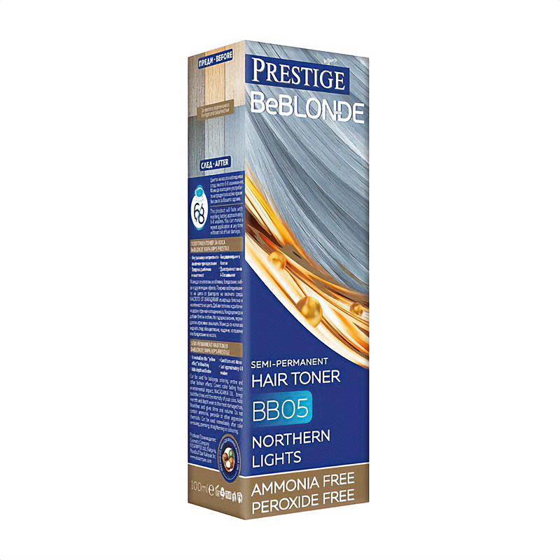Безаміачний відтінковий бальзам для волосся Vip's Prestige BeBlond Semi-Permanent Hair Toner BB05 Northern Lights, 100 мл
Безаміачний відтінковий бальзам для волосся Vip's Prestige BeBlond Semi-Permanent Hair Toner BB05 Northern Lights, 100 мл