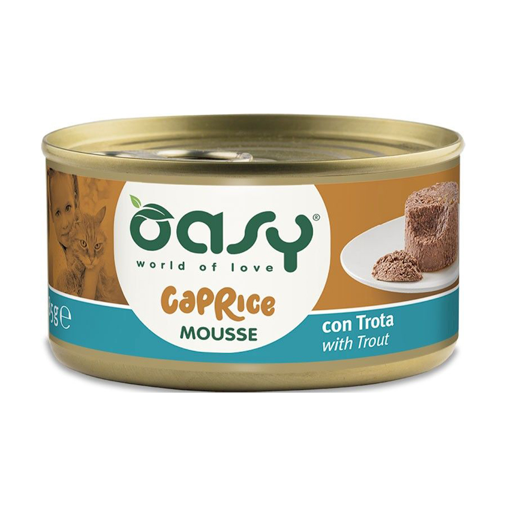 Вологий корм для кішок Oasy з форелю, 85 г
Вологий корм для кішок Oasy з форелю, 85 г