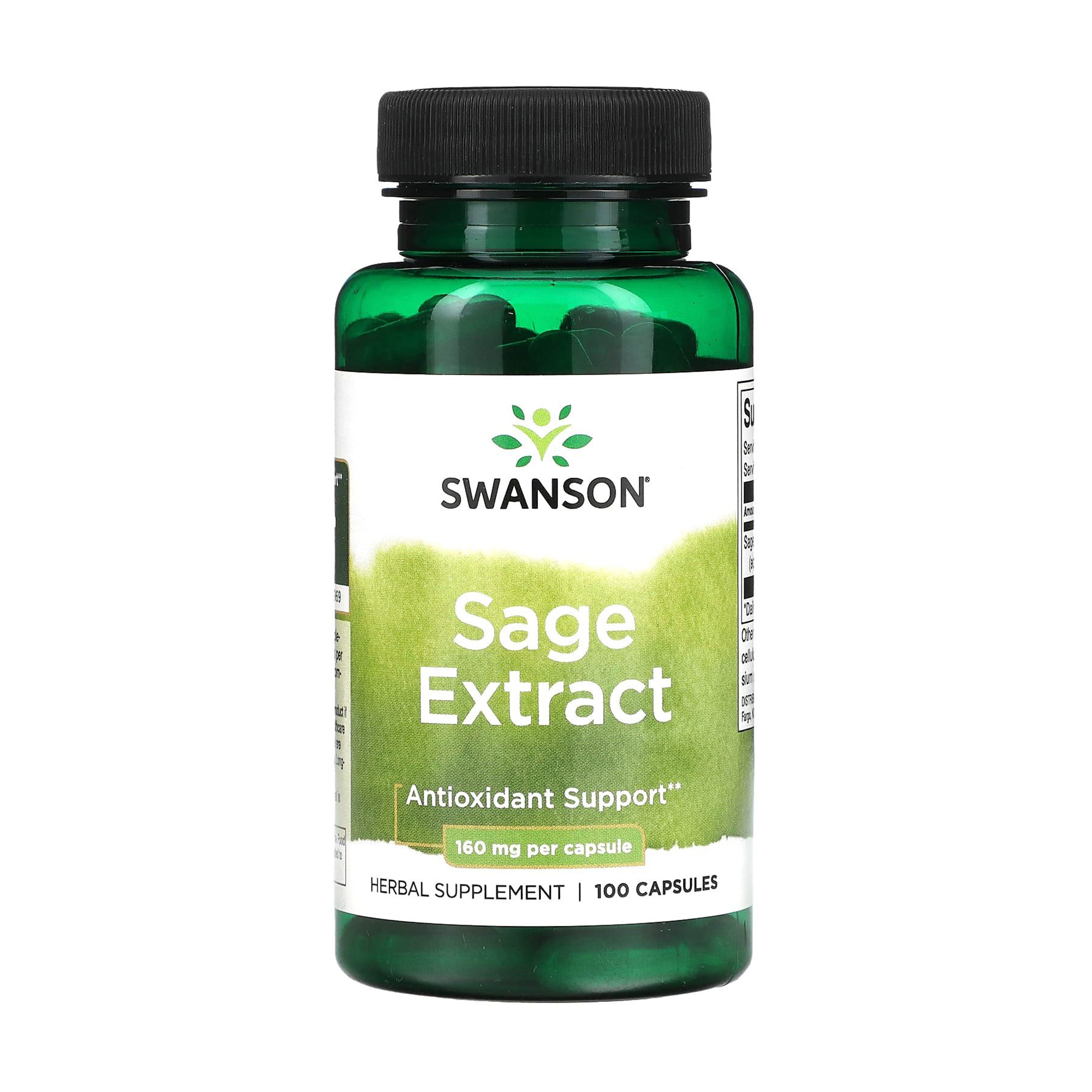 Екстракт шавлії Swanson Sage Extract 160 мг, 100 капсул
Екстракт шавлії Swanson Sage Extract 160 мг, 100 капсул
