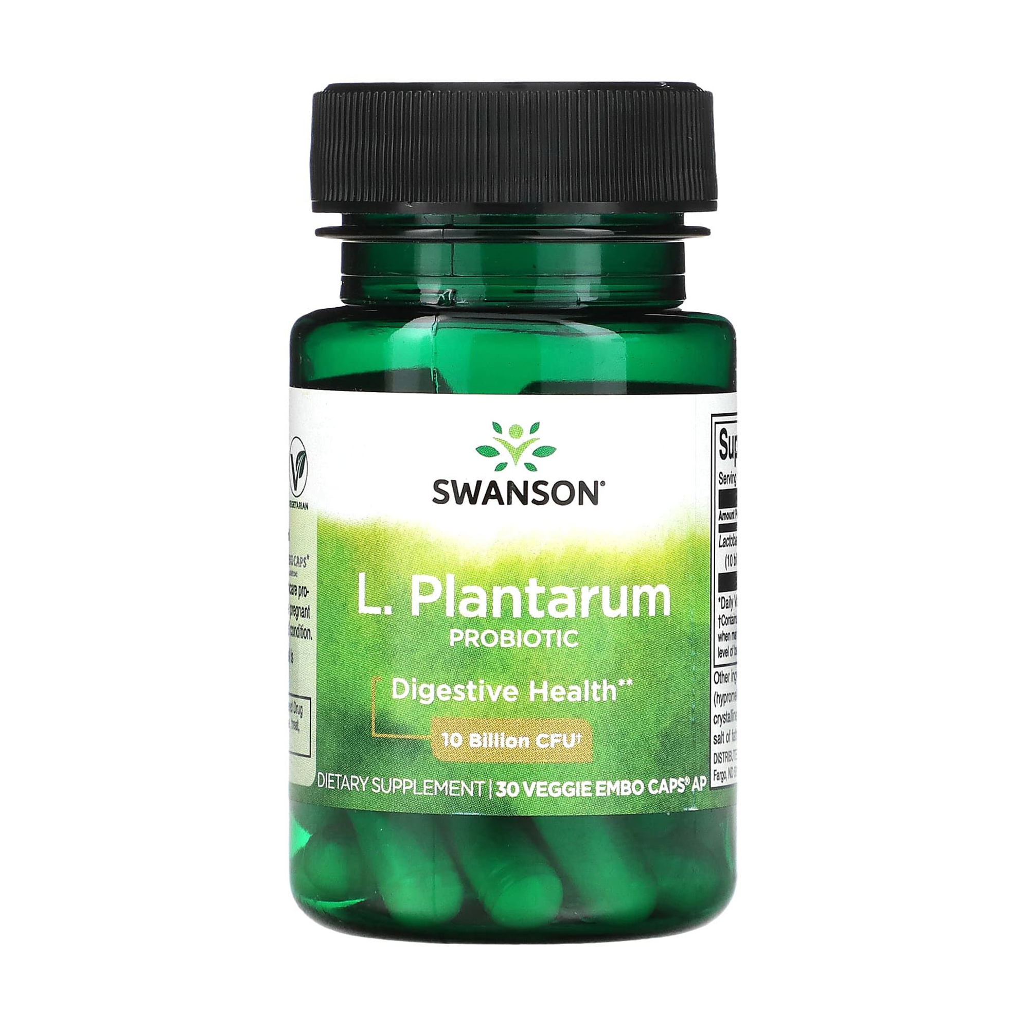 Пробіотик Swanson L. Plantarum Probiotic 10 млрд КУО, 30 веганських капсул
Пробіотик Swanson L. Plantarum Probiotic 10 млрд КУО, 30 веганських капсул