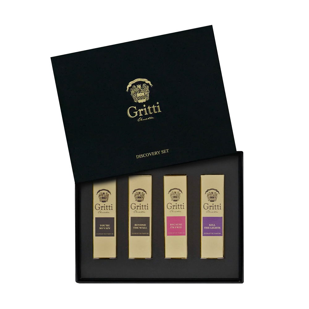 Парфумований набір унісекс Gritti Ivy Collection Discovery Set (You're so Vain, 2 мл + Beyond the Wall, 2 мл + Because I'm Free, 2 мл + Kill the Lights, 2 мл)
Парфумований набір унісекс Gritti Ivy Collection Discovery Set (You're so Vain, 2 мл + Beyond the Wall, 2 мл + Because I'm Free, 2 мл + Kill the Lights, 2 мл)