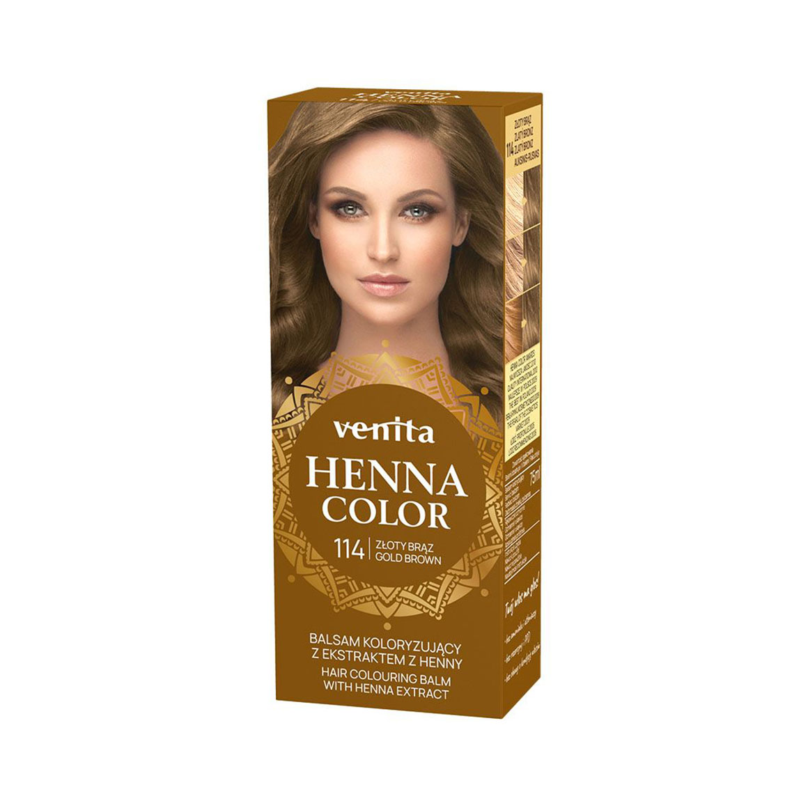 Відтінковий бальзам для волосся Venita Henna Color Hair Colouring Balm з екстрактом хни, 114 Gold Brown, 50 мл
Відтінковий бальзам для волосся Venita Henna Color Hair Colouring Balm з екстрактом хни, 114 Gold Brown, 50 мл