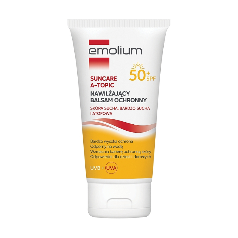 Сонцезахисний зволожувальний бальзам для тіла Emolium Suncare A-Topic, SPF 50+, для сухої, дуже сухої та атопічної шкіри, 150 мл
Сонцезахисний зволожувальний бальзам для тіла Emolium Suncare A-Topic, SPF 50+, для сухої, дуже сухої та атопічної шкіри, 150 мл