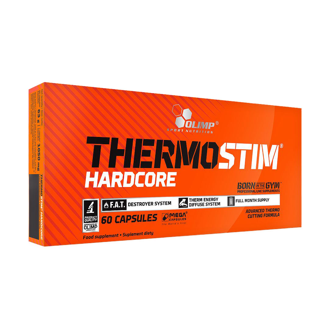Жироспалювач Olimp Sport Nutrition ThermoStim Hardcore, 60 капсул
Жироспалювач Olimp Sport Nutrition ThermoStim Hardcore, 60 капсул