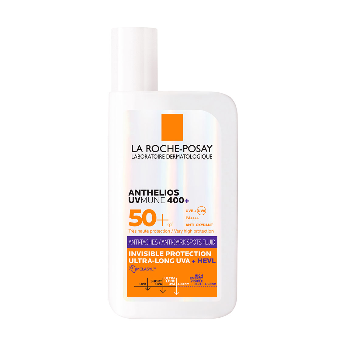 Легкий сонцезахисний корегувальний флюїд для обличчя La Roche-Posay Anthelios UVMune 400 Anti-Dark Spot Fluid, SPF 50+, проти гіперпігментації, 40 мл
Легкий сонцезахисний корегувальний флюїд для обличчя La Roche-Posay Anthelios UVMune 400 Anti-Dark Spot Fluid, SPF 50+, проти гіперпігментації, 40 мл