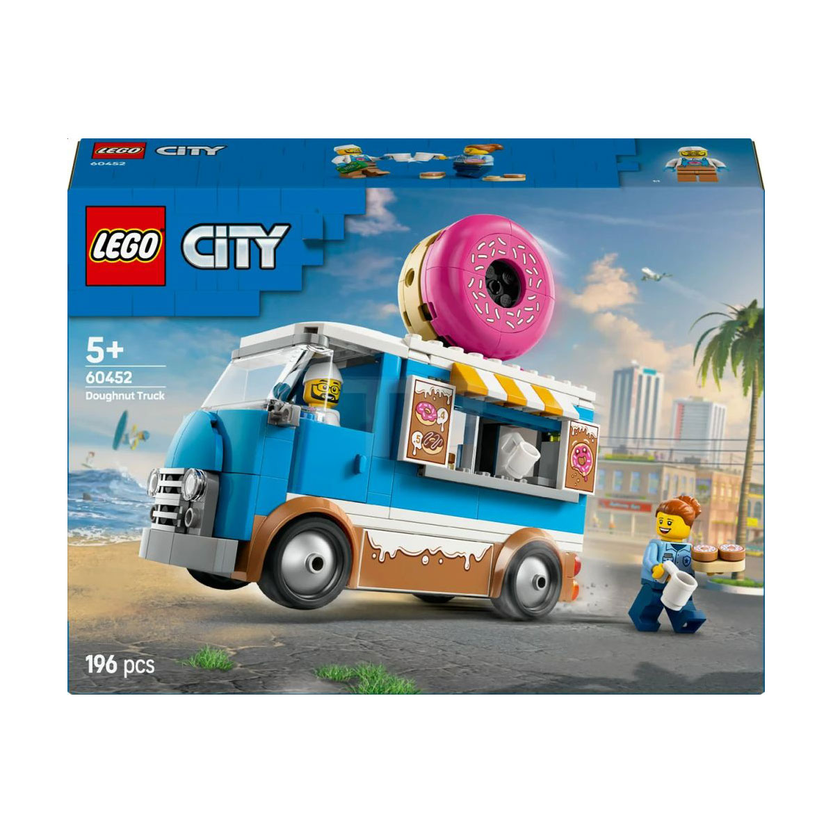 Конструктор LEGO City Вантажівка з пончиками, 196 деталей, від 5 років (60452)
Конструктор LEGO City Вантажівка з пончиками, 196 деталей, від 5 років (60452)