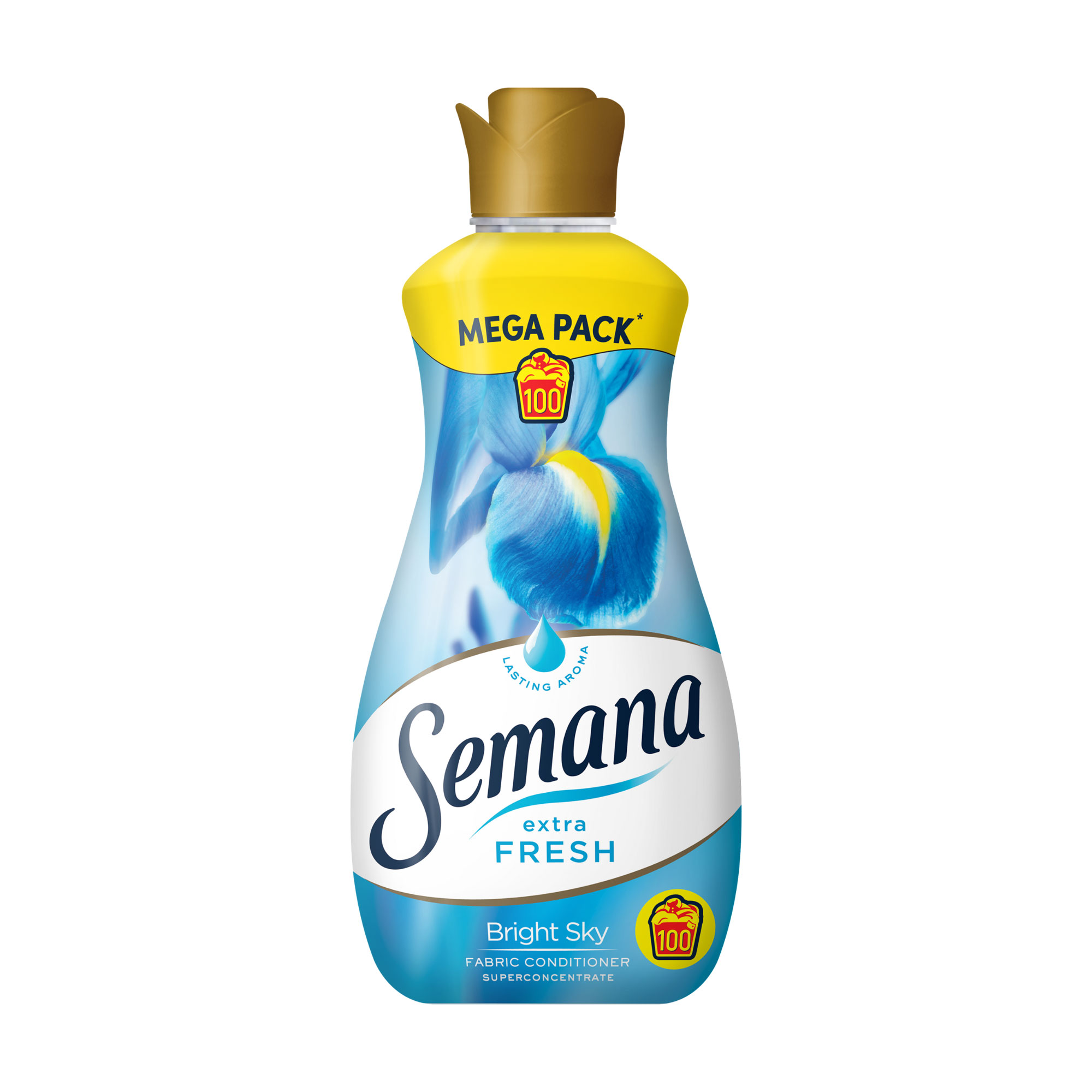 Кондиціонер для білизни Semana Extra Fresh Bright Sky, 100 циклів прання, 2 л
Кондиціонер для білизни Semana Extra Fresh Bright Sky, 100 циклів прання, 2 л