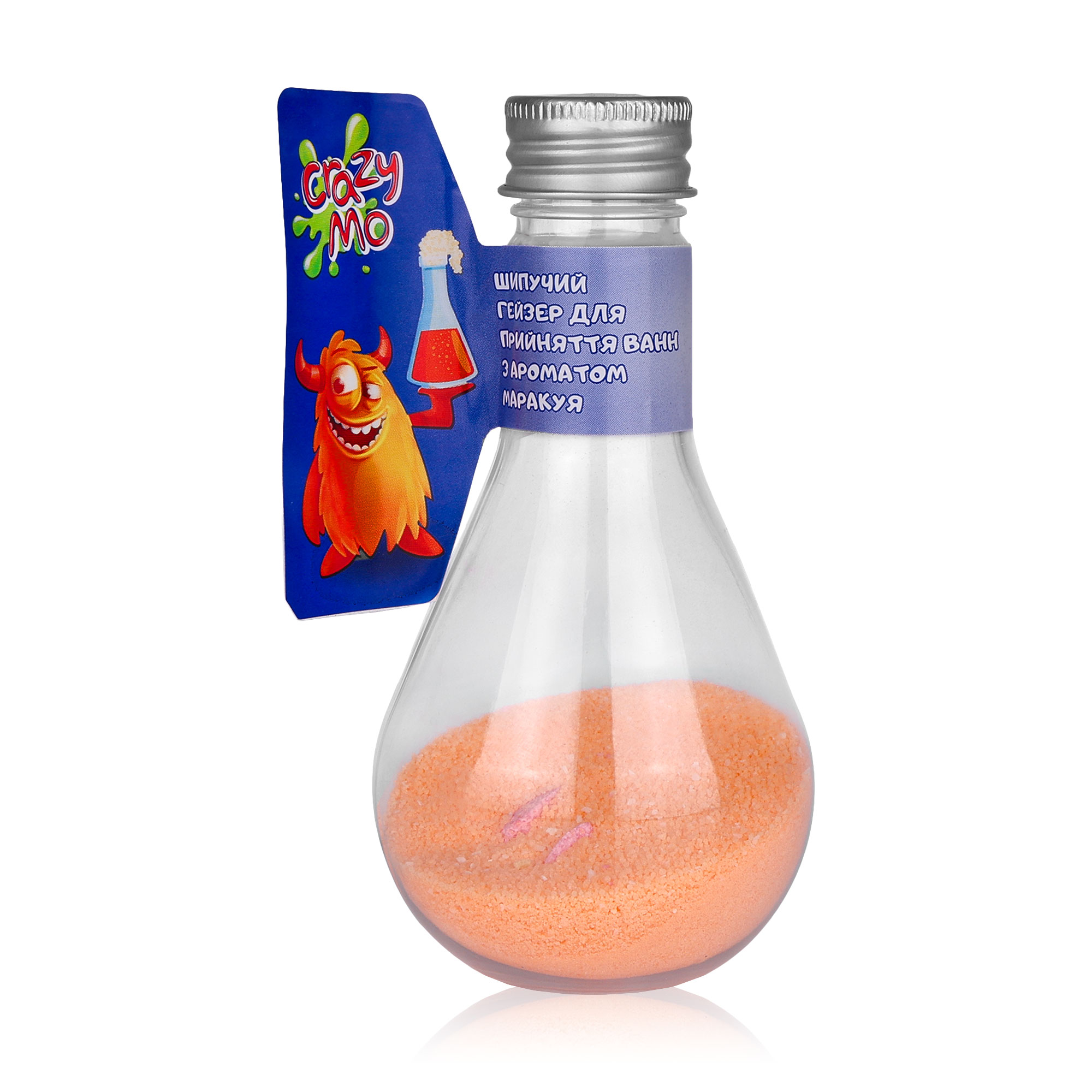 Шипучий гейзер для ванни Crazy Mo з ароматом маракуї, 42 г
Шипучий гейзер для ванни Crazy Mo з ароматом маракуї, 42 г
