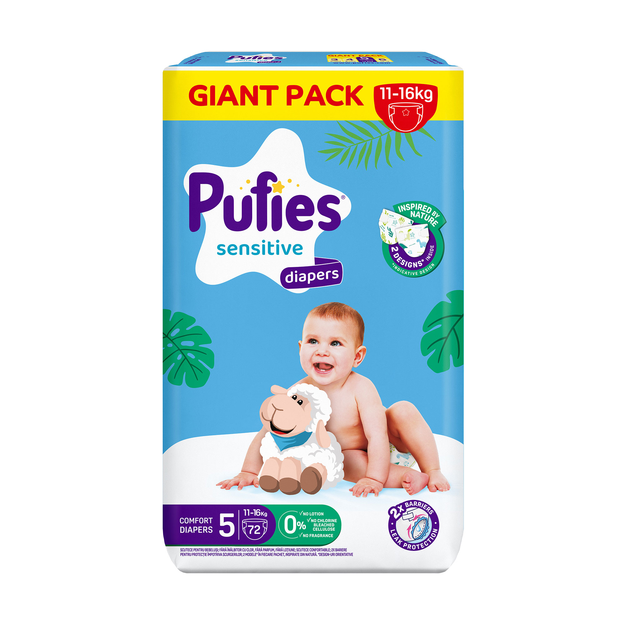 Уцінка! Підгузки Pufies Sensitive розмір 5 (11-16 кг), 72 шт
Уцінка! Підгузки Pufies Sensitive розмір 5 (11-16 кг), 72 шт