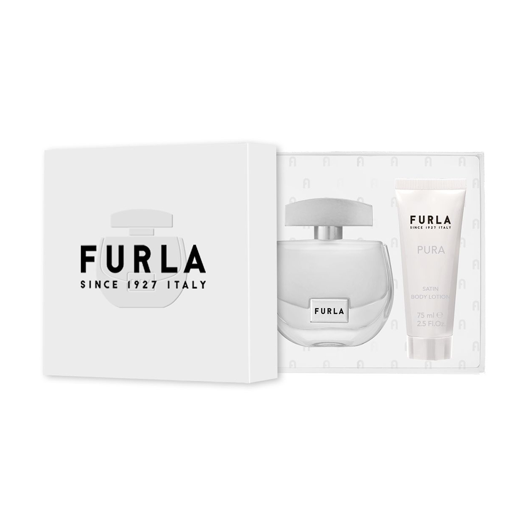 Парфумований набір жіночий Furla Pura (парфумована вода, 100 мл + лосьйон для тіла, 75 мл)
Парфумований набір жіночий Furla Pura (парфумована вода, 100 мл + лосьйон для тіла, 75 мл)