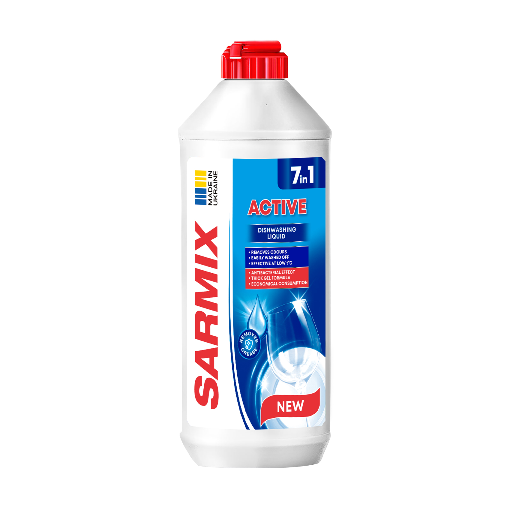 Гель для миття посуду 7 в 1 Sarmix Active, 900 мл
Гель для миття посуду 7 в 1 Sarmix Active, 900 мл