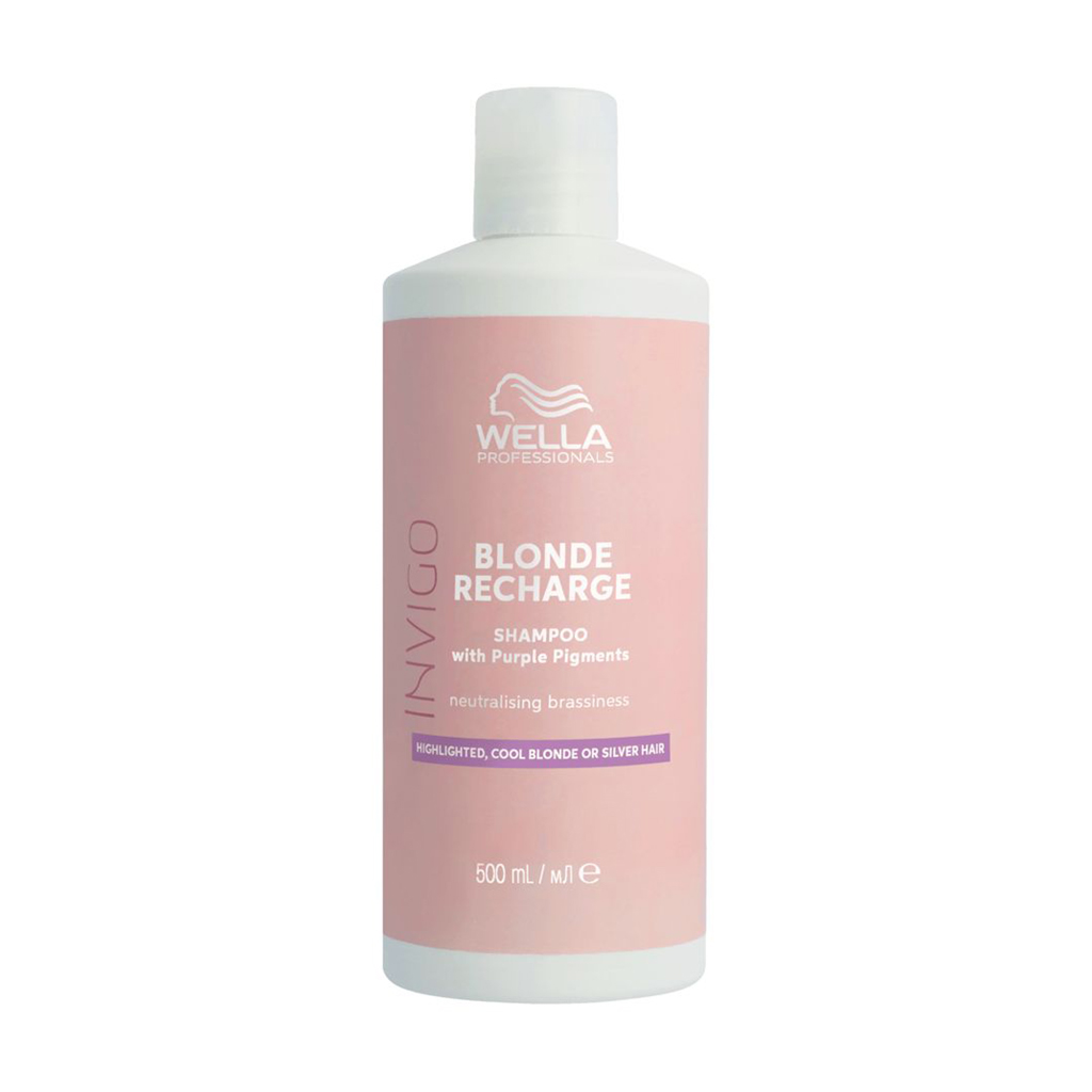 Шампунь-нейтралізатор жовтизни Wella Professionals Invigo Blonde Recharge Shampoo для холодних світлих відтінків, з кольоровими пігментами, 500 мл
Шампунь-нейтралізатор жовтизни Wella Professionals Invigo Blonde Recharge Shampoo для холодних світлих відтінків, з кольоровими пігментами, 500 мл
