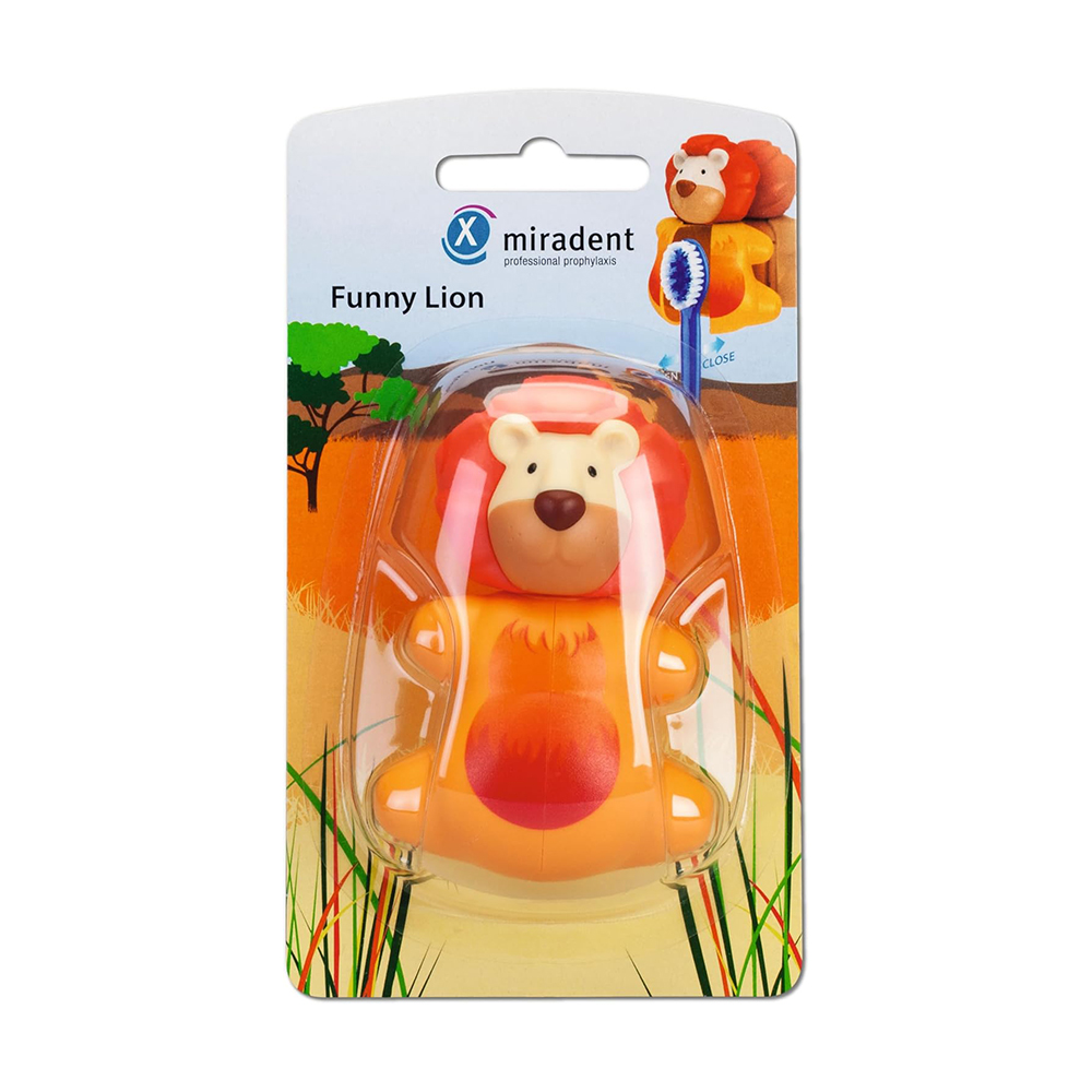Дитячий футляр для зубної щітки Miradent Funny Animals Holder For The Brush Lion, 1 шт
Дитячий футляр для зубної щітки Miradent Funny Animals Holder For The Brush Lion, 1 шт