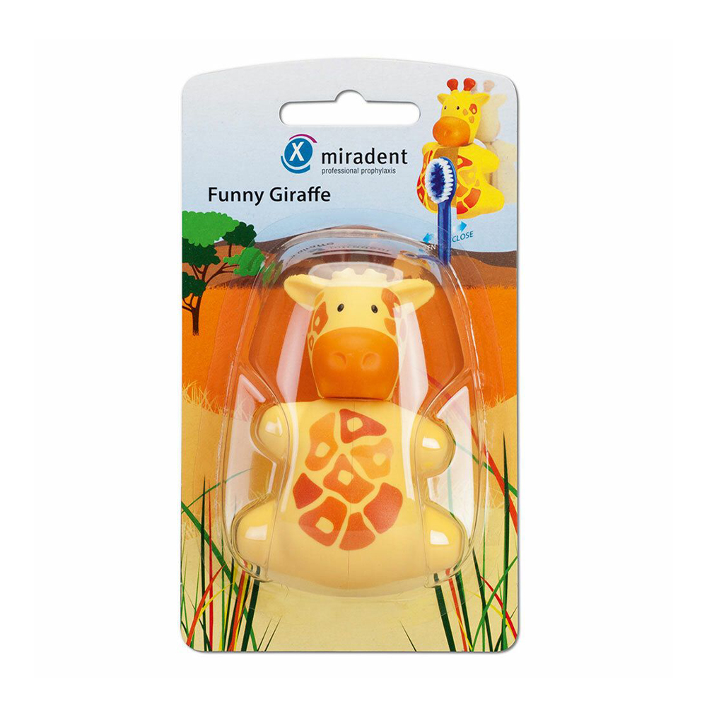 Дитячий футляр для зубної щітки Miradent Funny Animals Holder For The Brush Gifaffe, 1 шт
Дитячий футляр для зубної щітки Miradent Funny Animals Holder For The Brush Gifaffe, 1 шт