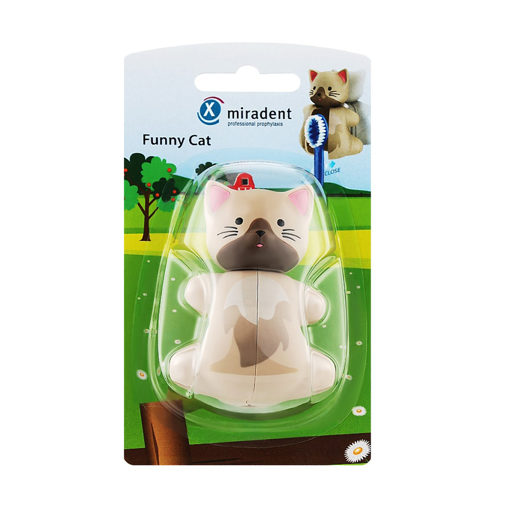Дитячий футляр для зубної щітки Miradent Funny Animals Holder For The Brush Cat, 1 шт
Дитячий футляр для зубної щітки Miradent Funny Animals Holder For The Brush Cat, 1 шт