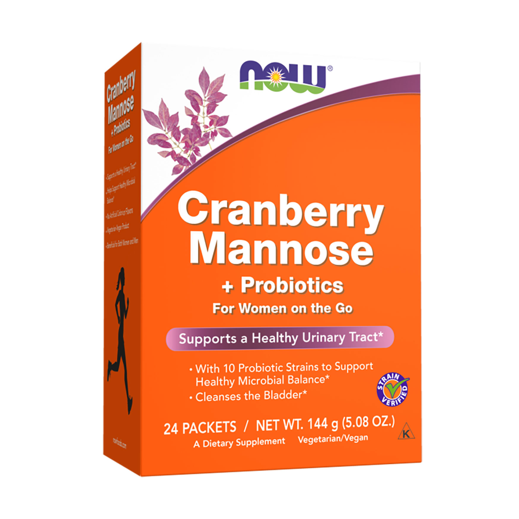 Журавлина та маноза + пробіотики NOW foods Cranberry Mannose + Probiotics для жінок у дорозі, в стіках, 24*6 г
Журавлина та маноза + пробіотики NOW foods Cranberry Mannose + Probiotics для жінок у дорозі, в стіках, 24*6 г