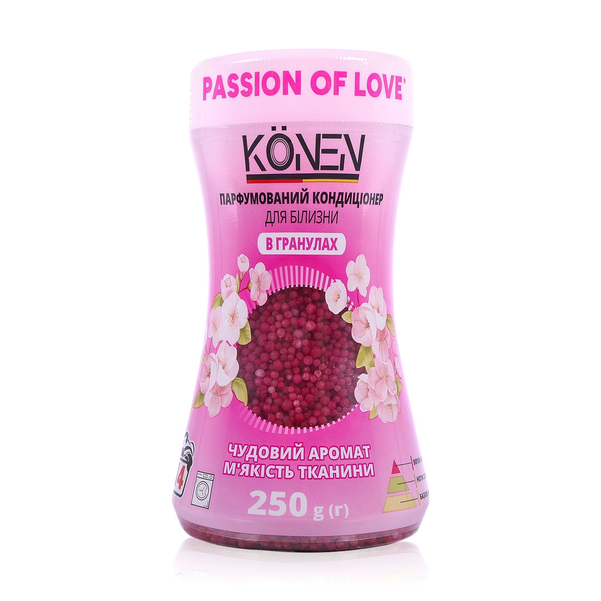 Парфумований кондиціонер для білизни в гранулах KONEN Passion Of Love, 250 г
Парфумований кондиціонер для білизни в гранулах KONEN Passion Of Love, 250 г