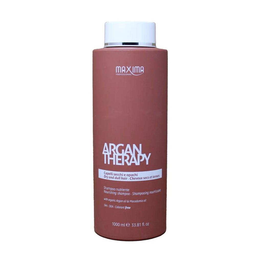 Живильний шампунь Maxima Professional Argan Therapy Nourishing Shampoo для сухого та тьмяного волосся, 1 л
Живильний шампунь Maxima Professional Argan Therapy Nourishing Shampoo для сухого та тьмяного волосся, 1 л