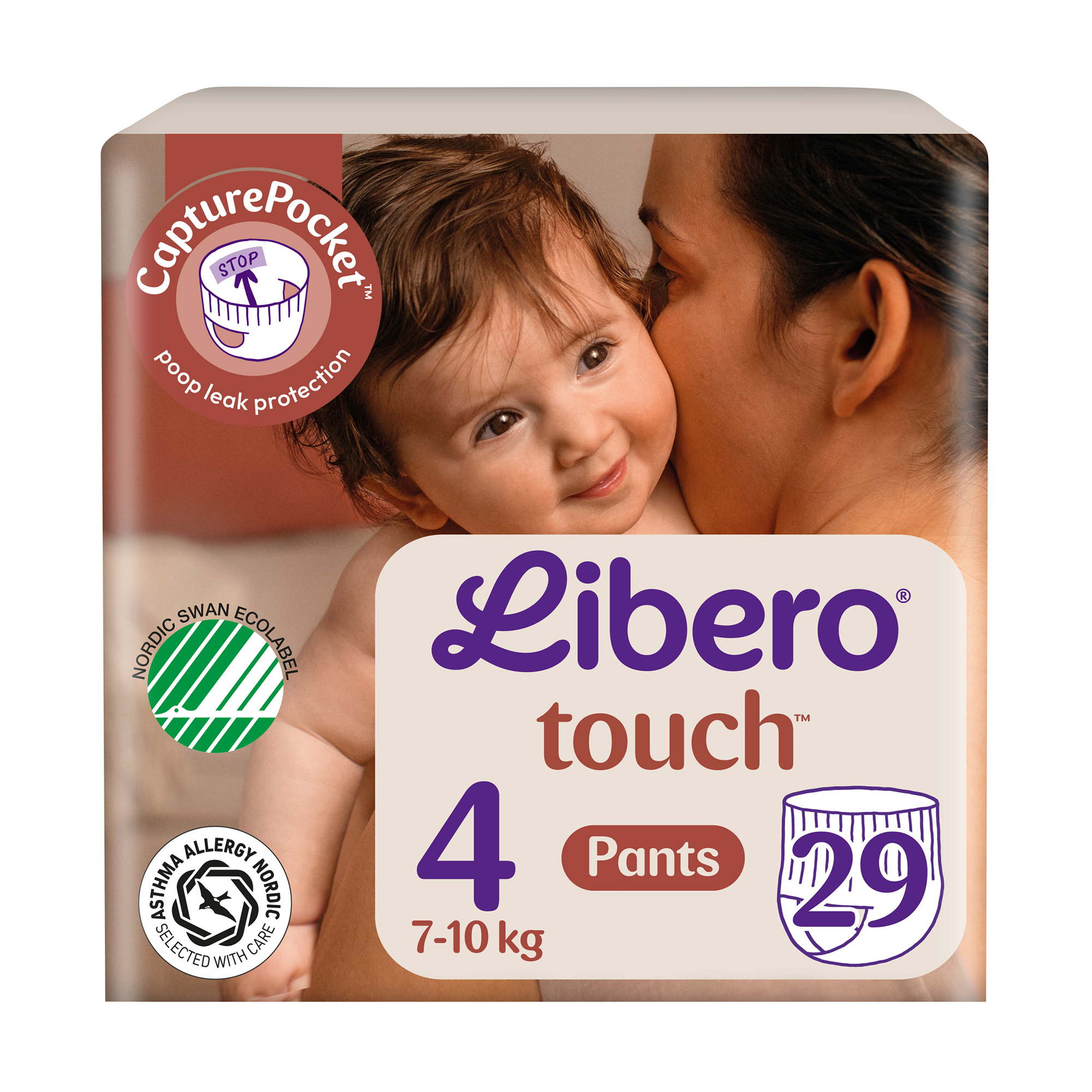 Підгузки-трусики Libero Touch розмір 4 (7-10 кг), 29 шт
Підгузки-трусики Libero Touch розмір 4 (7-10 кг), 29 шт