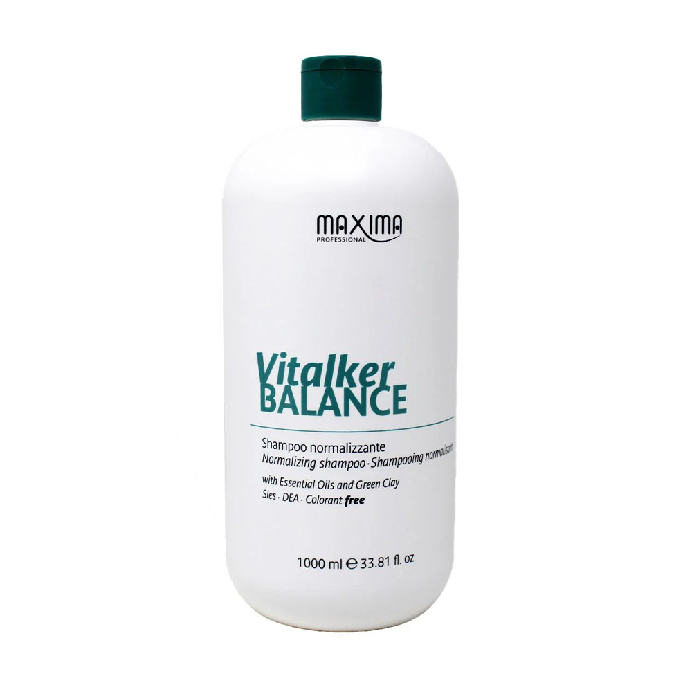 Шампунь для волосся Maxima Professional Vitalker Balance Shampoo з ефірними оліями та зеленою глиною, 1 л
Шампунь для волосся Maxima Professional Vitalker Balance Shampoo з ефірними оліями та зеленою глиною, 1 л