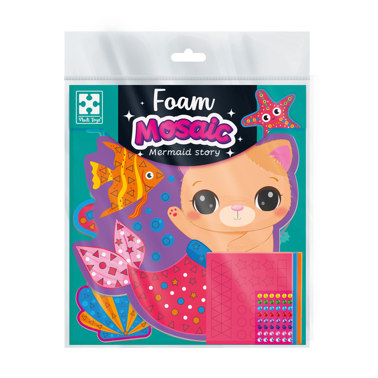 Набір для творчості Vladi Toys Історія русалоньки, зі м'якою мозаїкою та стразами, 7 деталей, від 3 років (VT4511-21)
Набір для творчості Vladi Toys Історія русалоньки, зі м'якою мозаїкою та стразами, 7 деталей, від 3 років (VT4511-21)