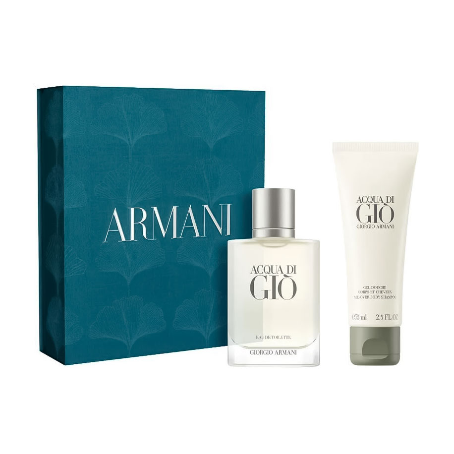 Парфумований набір чоловічий Giorgio Armani Acqua Di Gio Gift Set (туалетна вода, 50 мл + гель для душу, 75 мл)
Парфумований набір чоловічий Giorgio Armani Acqua Di Gio Gift Set (туалетна вода, 50 мл + гель для душу, 75 мл)