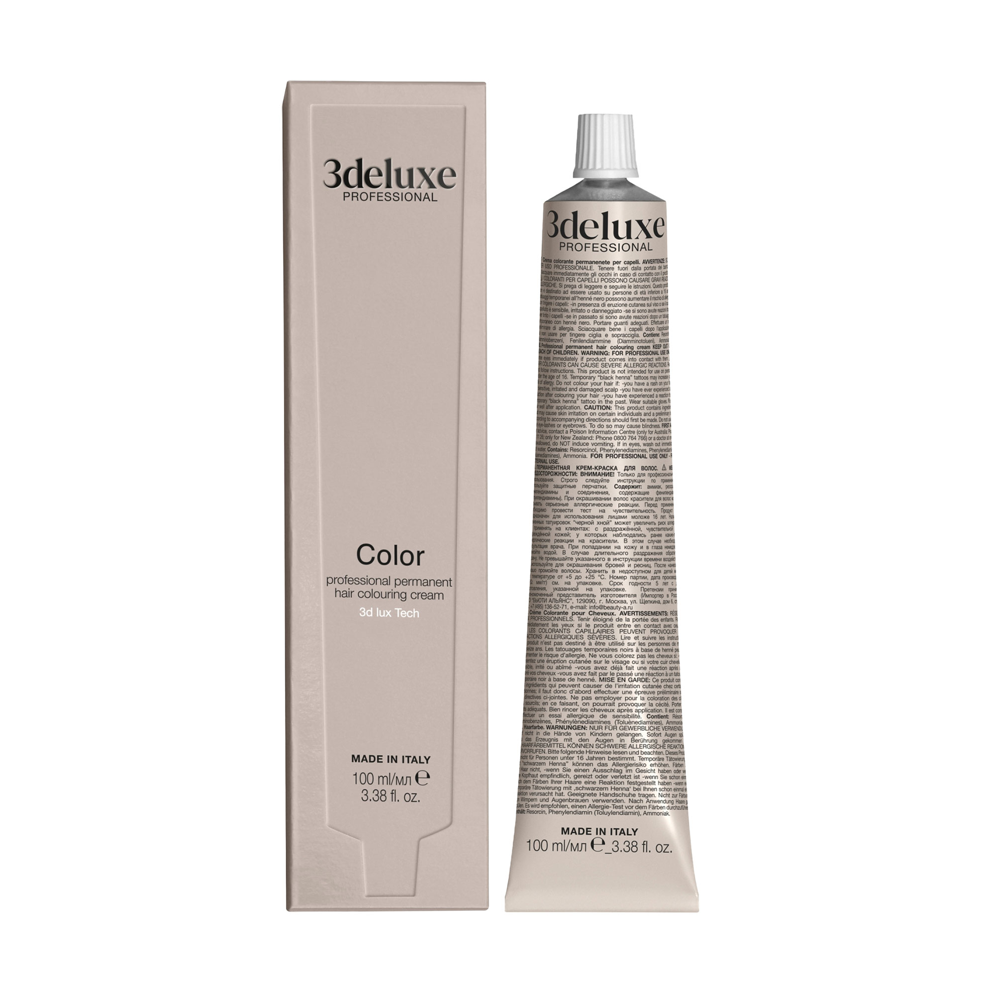 Перманентна крем-фарба для волосся 3DeLuXe Tech Hair Colouring Cream 12.122 Special Blonde Cendre Violet, 100 мл
Перманентна крем-фарба для волосся 3DeLuXe Tech Hair Colouring Cream 12.122 Special Blonde Cendre Violet, 100 мл