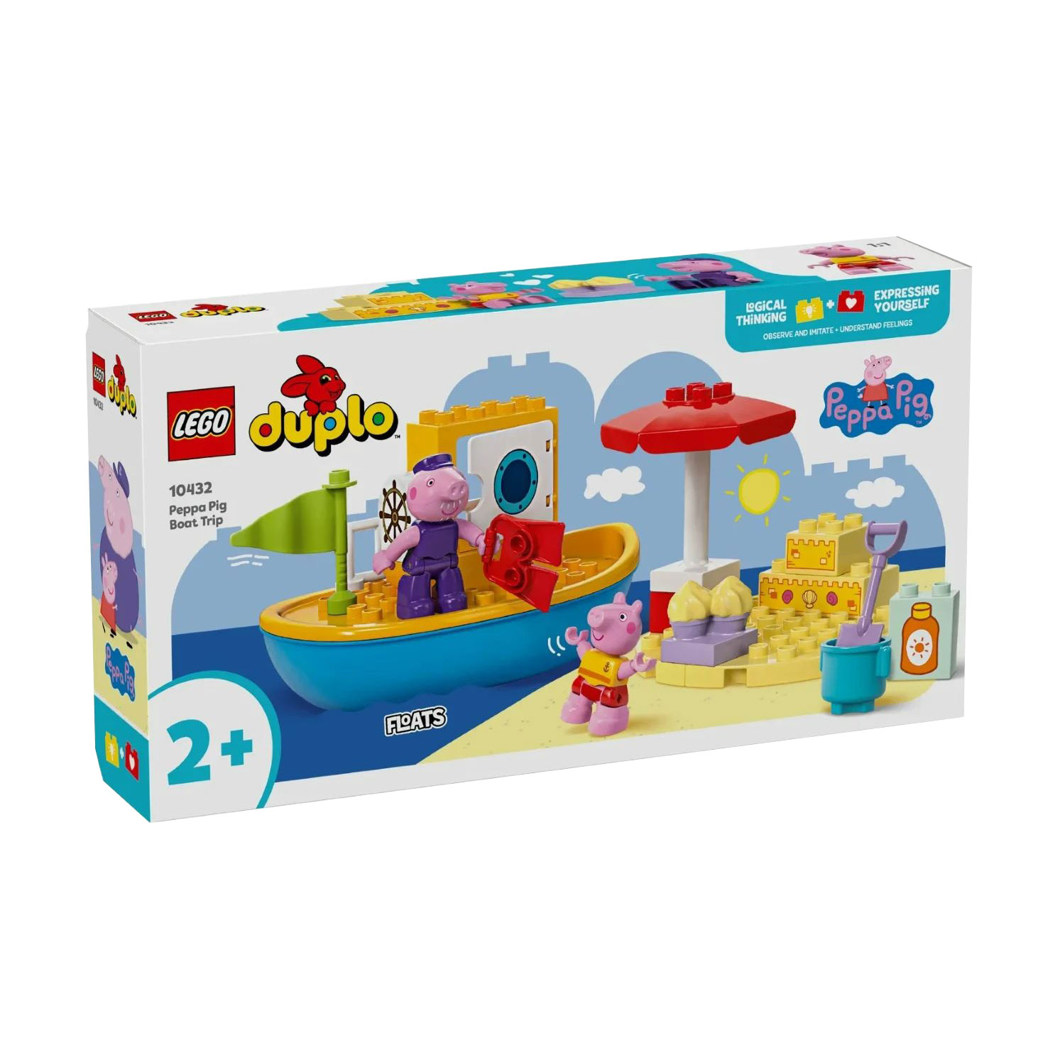 Конструктор LEGO Duplo Peppa Pig Морська прогулянка Пеппи на човні, 23 деталі, від 2 років (10432)
Конструктор LEGO Duplo Peppa Pig Морська прогулянка Пеппи на човні, 23 деталі, від 2 років (10432)
