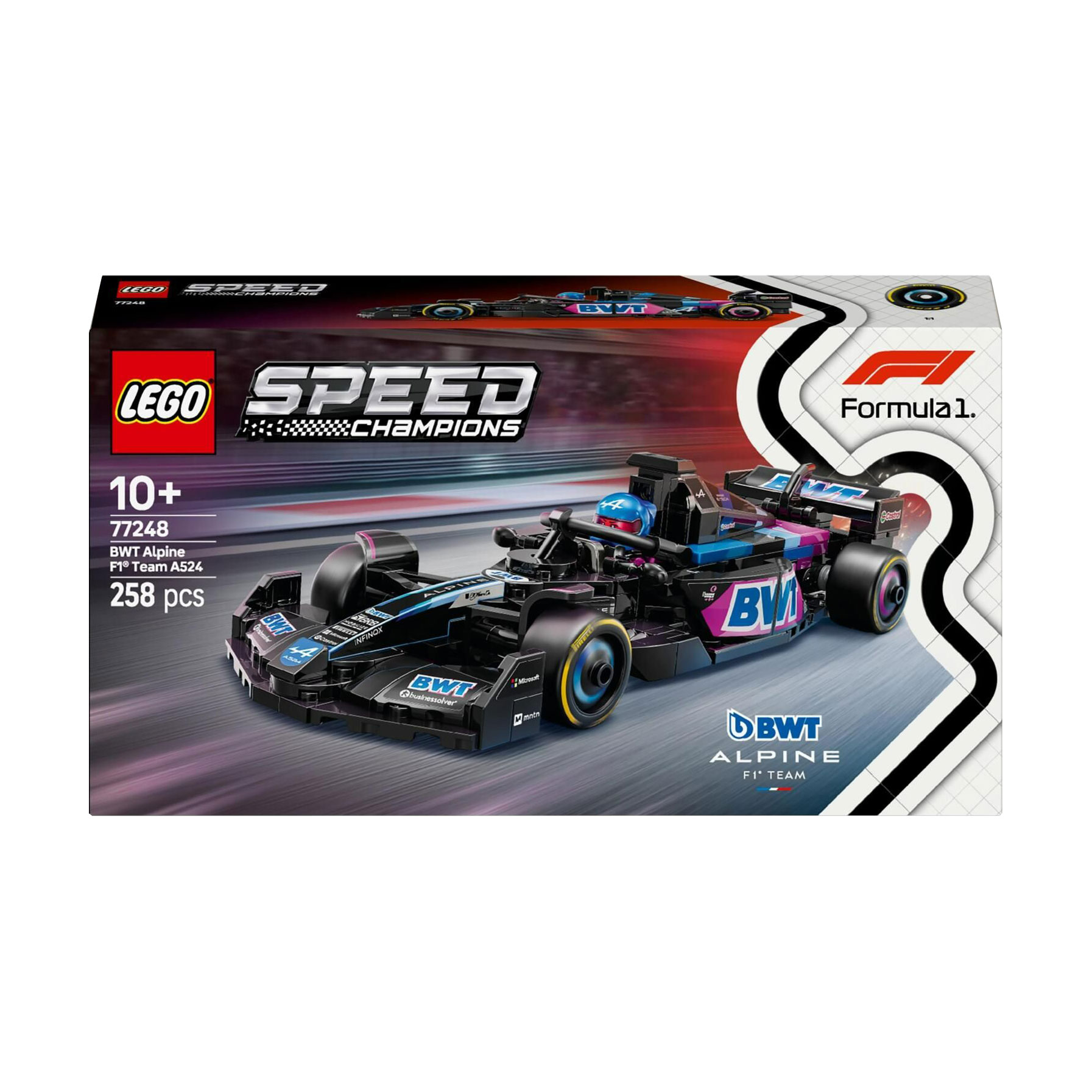 Конструктор LEGO Speed Champions Автомобіль для перегонів BWT Alpine F1 Team A524, 258 деталей, від 10 років (77248)
Конструктор LEGO Speed Champions Автомобіль для перегонів BWT Alpine F1 Team A524, 258 деталей, від 10 років (77248)