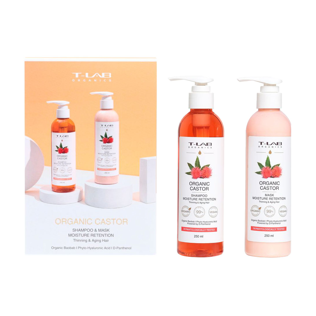 Подарунковий набір для тонкого та ослабленого волосся T-LAB Professional Organic Castor (шампунь, 250 мл + маска, 250 мл)
Подарунковий набір для тонкого та ослабленого волосся T-LAB Professional Organic Castor (шампунь, 250 мл + маска, 250 мл)
