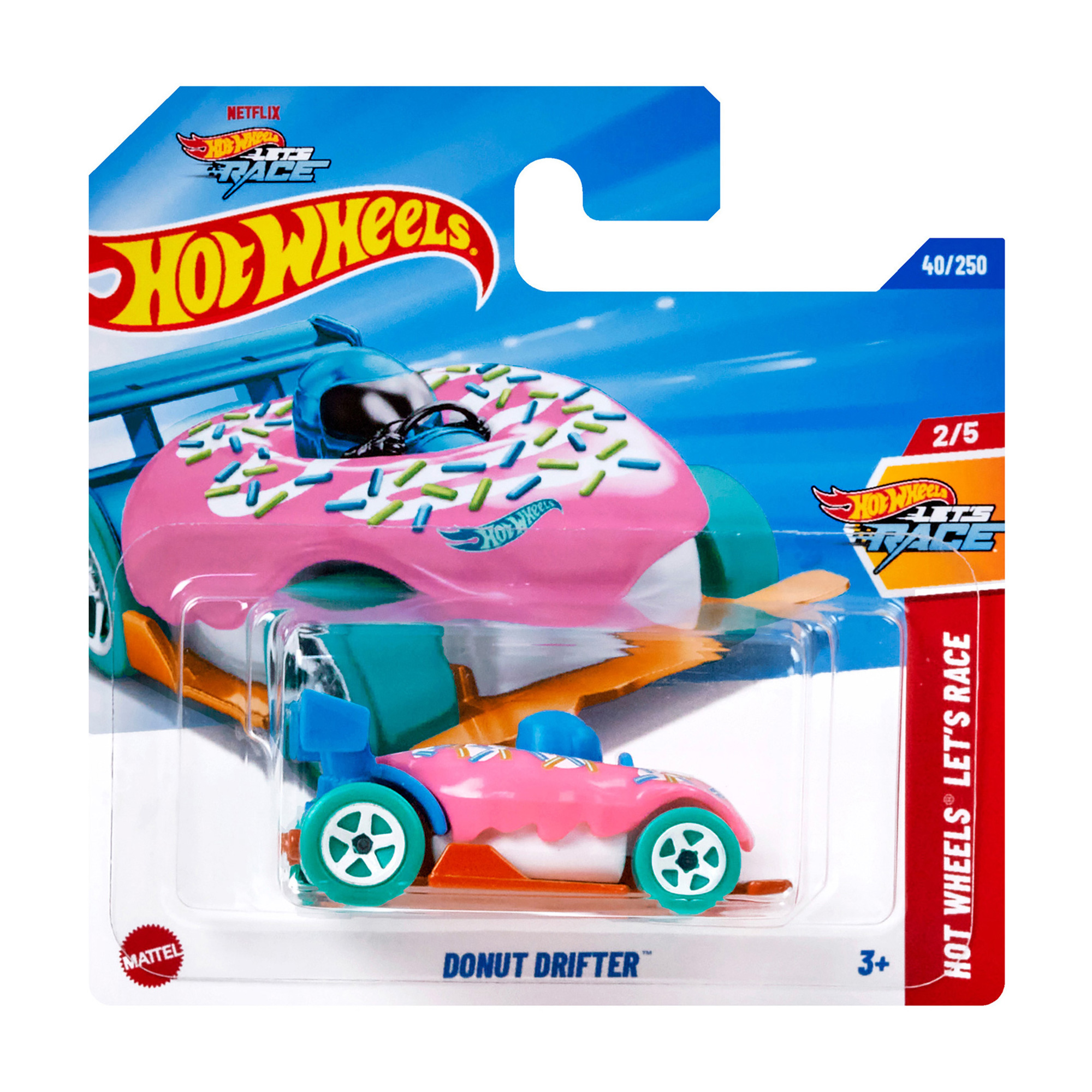 Базовий автомобіль Hot Wheels Donut Drifter, рожевий з блакитним, від 3 років, 11*3.5*11 см (5785)
Базовий автомобіль Hot Wheels Donut Drifter, рожевий з блакитним, від 3 років, 11*3.5*11 см (5785)