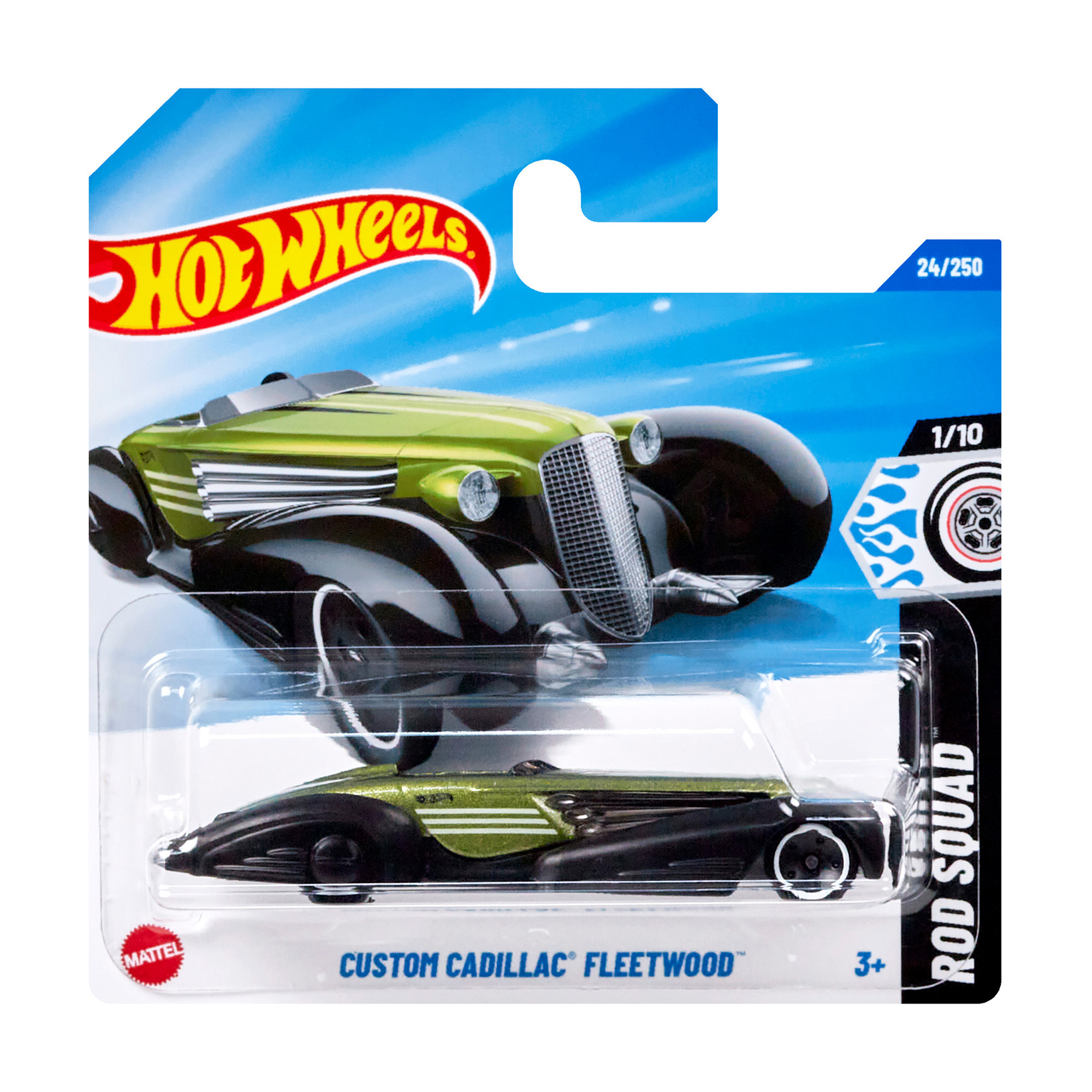 Базовий автомобіль Hot Wheels Custom Cadillac Fleetwood, зелений перламутр, від 3 років, 11*3.5*11 см (5785)
Базовий автомобіль Hot Wheels Custom Cadillac Fleetwood, зелений перламутр, від 3 років, 11*3.5*11 см (5785)