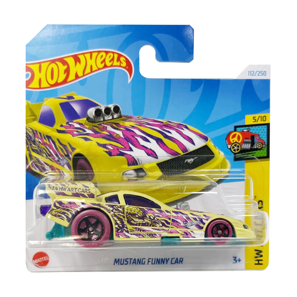 Базовий автомобіль Hot Wheels Mustang Funny Car, жовтий, з фіолетово-білим малюнком, від 3 років, 11*3.5*11 см (5785)
Базовий автомобіль Hot Wheels Mustang Funny Car, жовтий, з фіолетово-білим малюнком, від 3 років, 11*3.5*11 см (5785)