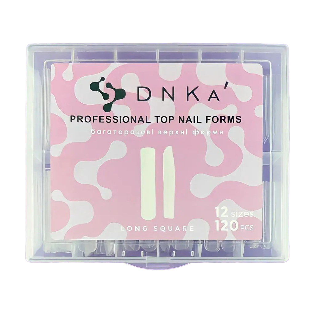 Багаторазові верхні форми для нарощування нігтів DNKa' Professional Top Nail Forms, Long Square розмір 12, 120 шт
Багаторазові верхні форми для нарощування нігтів DNKa' Professional Top Nail Forms, Long Square розмір 12, 120 шт