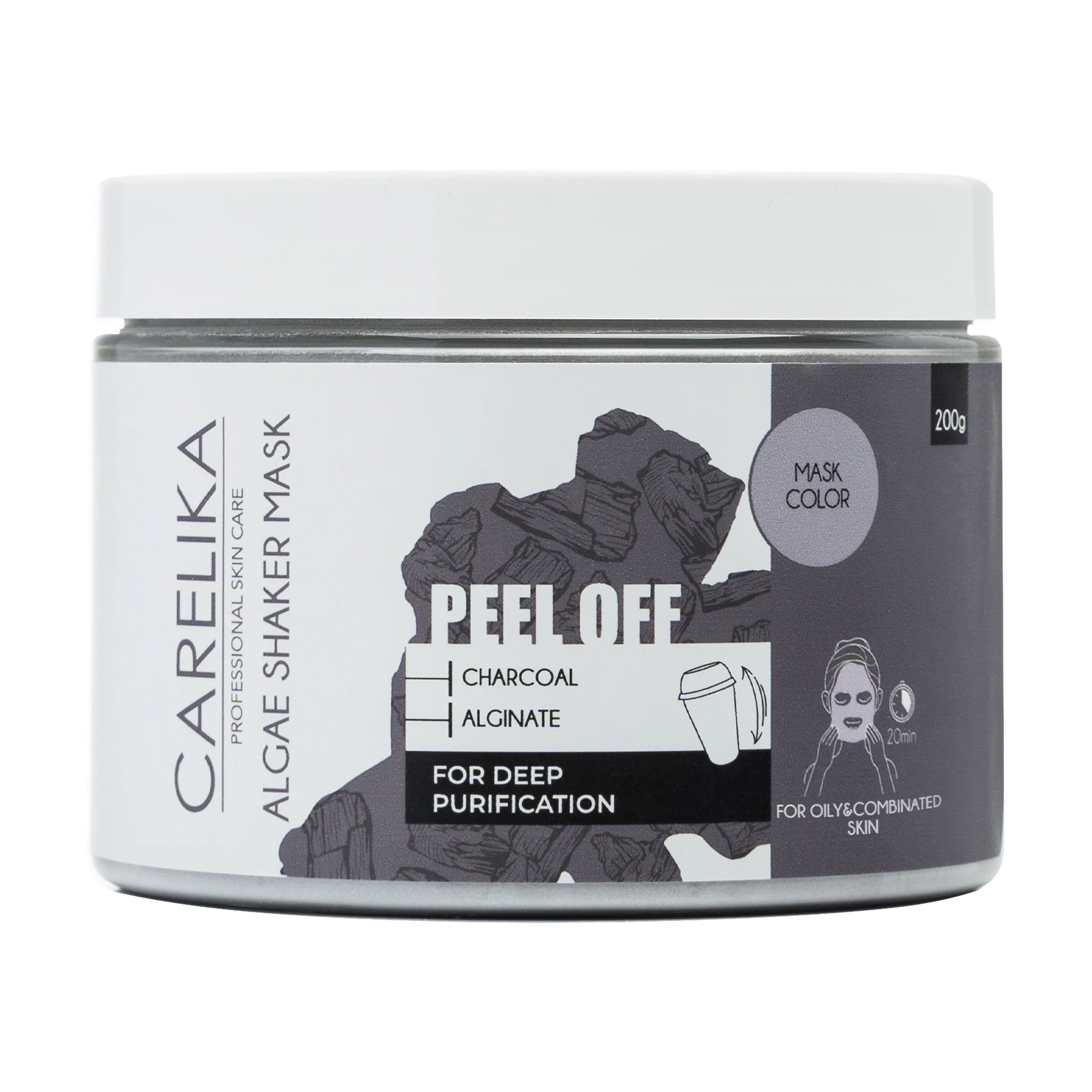Уцінка! Альгінатна маска-шейкер для обличчя Carelika Peel Off Algae Shaker Mask Charcoal з вугіллям, 200 г
Уцінка! Альгінатна маска-шейкер для обличчя Carelika Peel Off Algae Shaker Mask Charcoal з вугіллям, 200 г