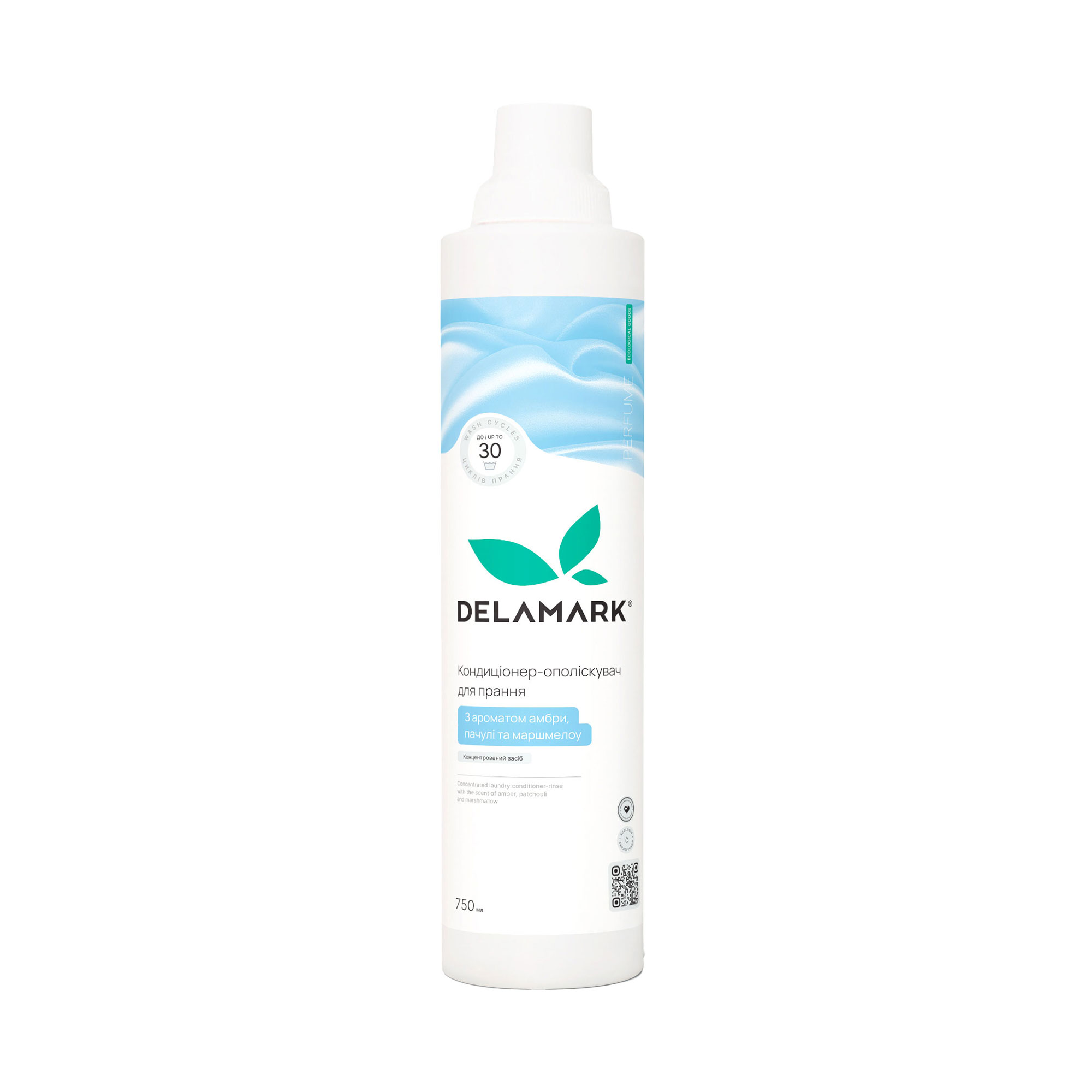 Кондиціонер-ополіскувач для прання Delamark з ароматом амбри, пачулі та маршмелоу, 750 мл
Кондиціонер-ополіскувач для прання Delamark з ароматом амбри, пачулі та маршмелоу, 750 мл