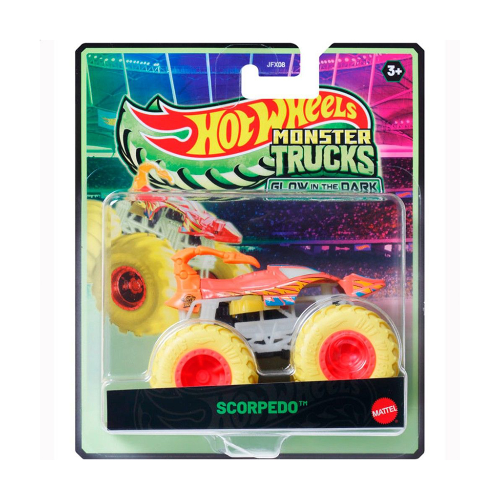 Автомодель Hot Wheels Monster Trucks Сяючі в темряві, Scorpedo, помаранчевий, від 3 років (JFX08)
Автомодель Hot Wheels Monster Trucks Сяючі в темряві, Scorpedo, помаранчевий, від 3 років (JFX08)